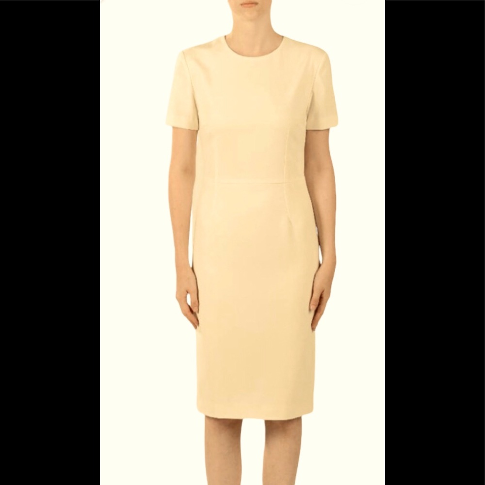 Talbots Sheath Dress Sz 8 Linen Blend Pencil Straight